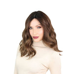 19" Nicole Silk Top Wig Medium Brown Babylight w/ Full Rooting
