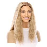 19" Nicole Silk Top Wig Ash Blonde Wavy