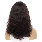 19" Nicole Silk Top Wig Natural Black Wavy