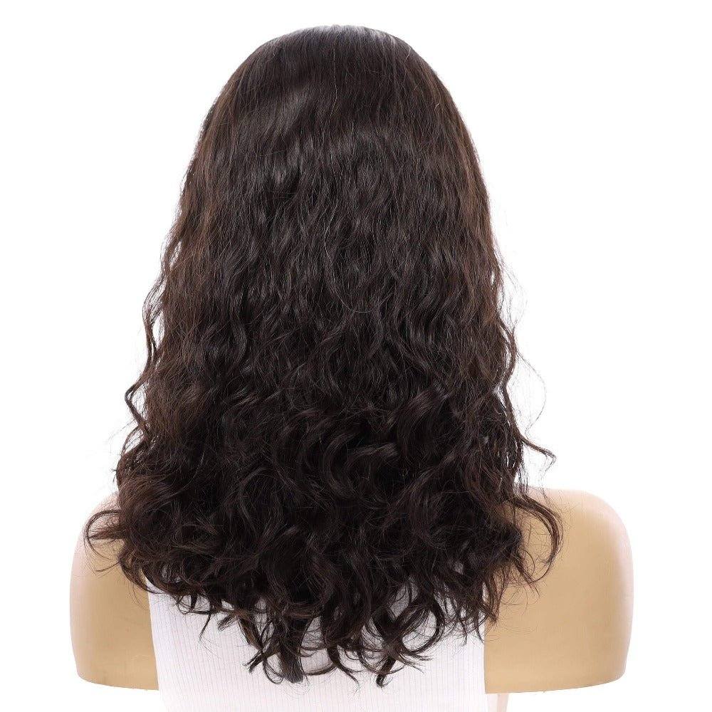 19" Nicole Silk Top Wig Soft Black Wavy