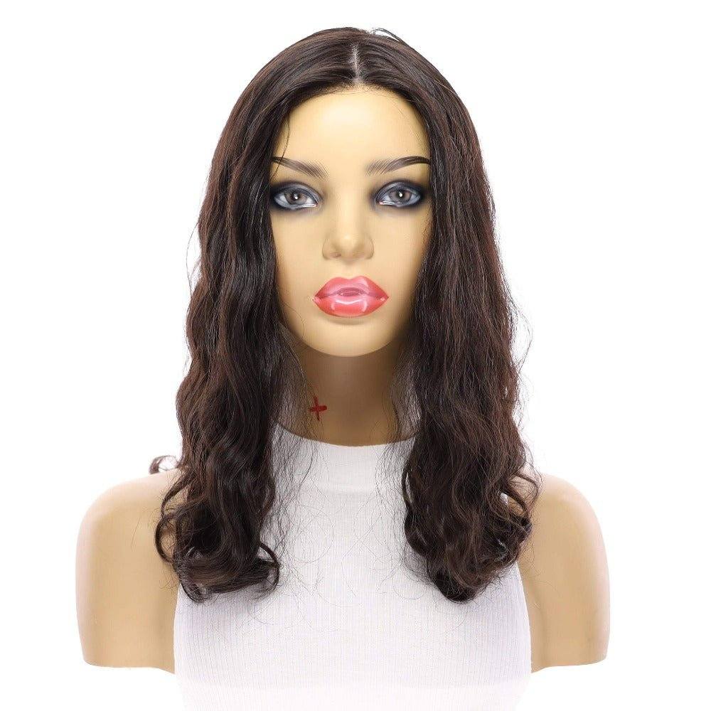 19" Nicole Silk Top Wig Soft Black Wavy