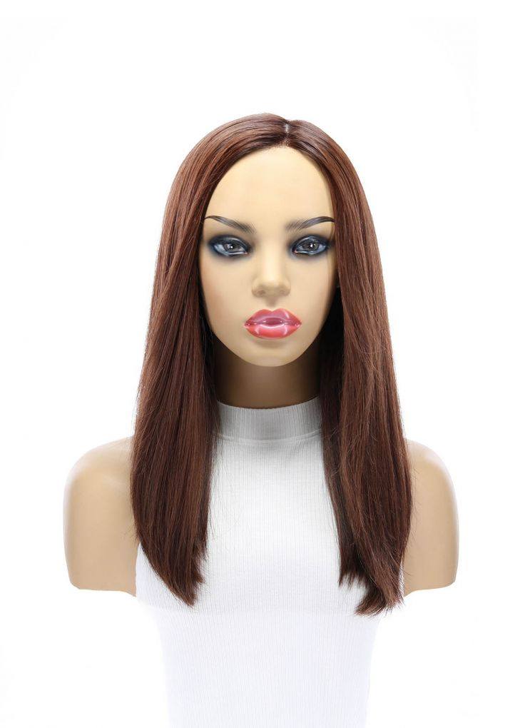 19" Nicole Silk Top Wig Auburn w/ Rooting
