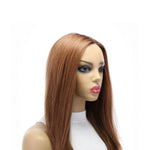 19" Nicole Silk Top Wig Copper w/ Partial Rooting