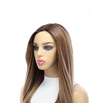 19" Nicole Silk Top Wig Light Brown Babylight w/ Partial Rooting