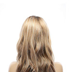 19" Nicole Silk Top Wig Medium Blonde w/ Rooting