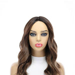 19" Nicole Silk Top Wig Medium Brown Babylight w/ Full Rooting