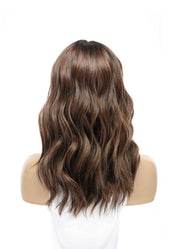 19" Nicole Silk Top Wig Medium Brown Babylight w/ Rooting