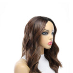 19" Nicole Silk Top Wig Medium Brown Babylight w/ Full Rooting