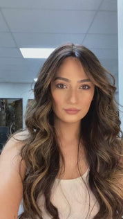 24" Luxe Silk Top Wig #1B Black w/ Balayage Color