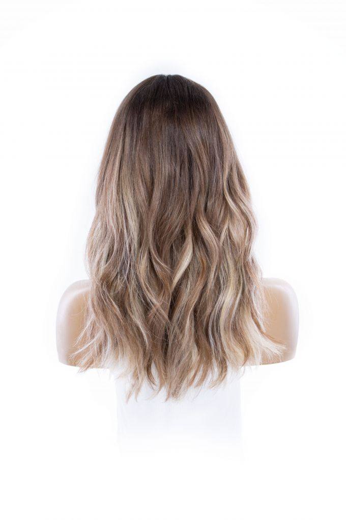 20" Divine Luxe Lace Top Wig #Light Brown w/ Blonde Balayage