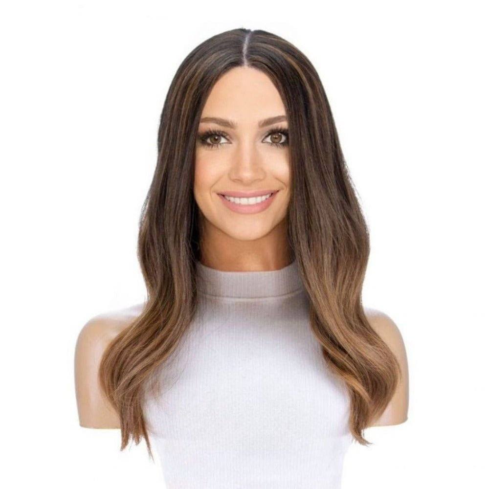 20" Divine Lace Top Wig Medium Brown Ombre