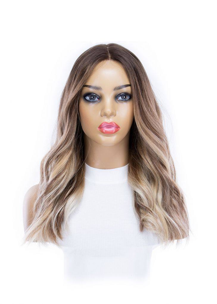 20" Divine Luxe Lace Top Wig #Light Brown w/ Blonde Balayage