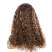 20" Divine Lace Top Wig Medium Brown Balayage Wavy