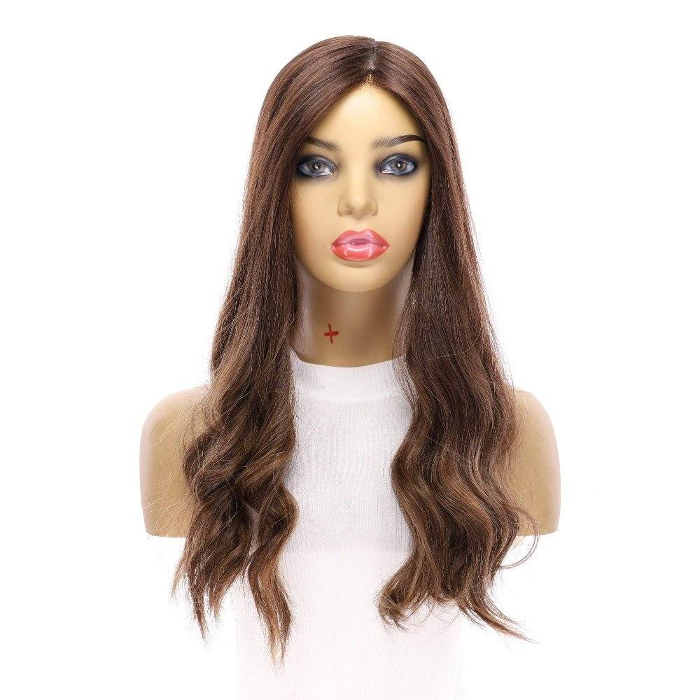 20" Onyx Silk Top Topper Medium Brown Balayage