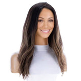 20" Princess Silk Top Wig Dark Brown Balayage