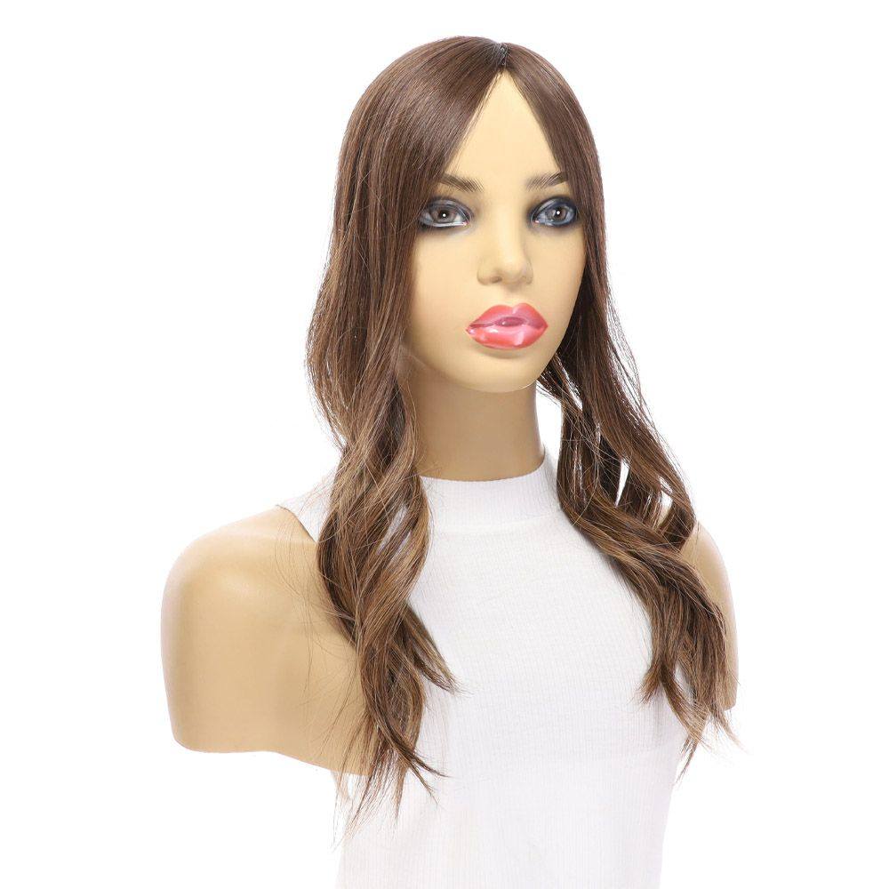 20" Diamond Mono Top Topper Medium Brown Balayage