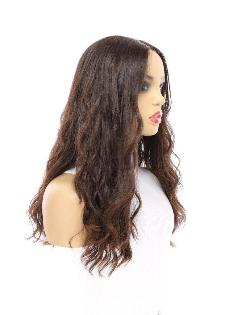 20" Divine Luxe Lace Top Wig #4 Dark Brown Wavy