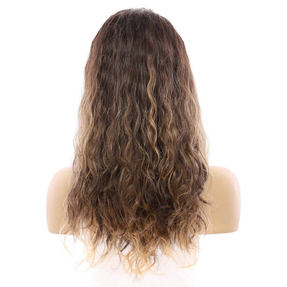20" Divine Lace Top Wig Dark Brown Balayage Wavy
