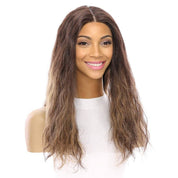 20" Divine Lace Top Wig Dark Brown Balayage Wavy