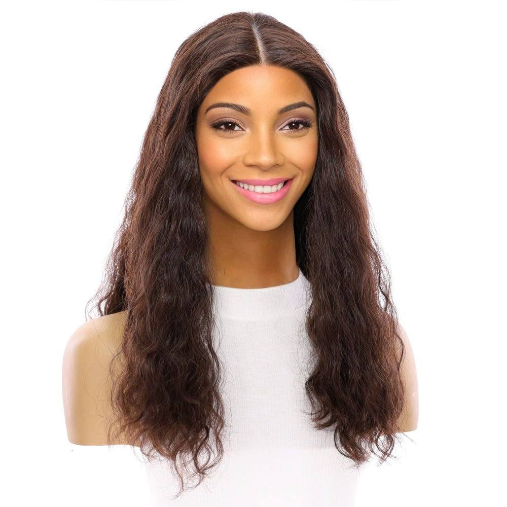 20" Divine Lace Top Wig Dark Brown Wavy
