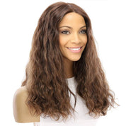 20" Divine Lace Top Wig Medium Brown Balayage Wavy