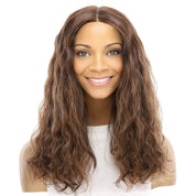 20" Divine Lace Top Wig Medium Brown Balayage Wavy