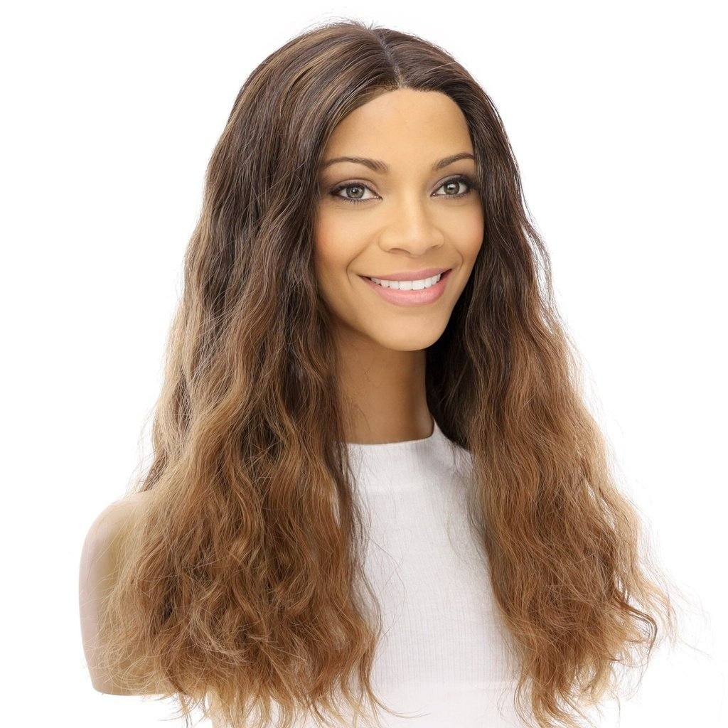20" Divine Lace Top Wig Medium Brown Ombre Wavy