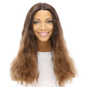20" Divine Lace Top Wig Medium Brown Ombre Wavy