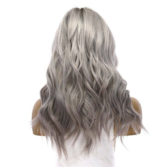 20" Divine Lace Top Wig Silver Smoke Grey