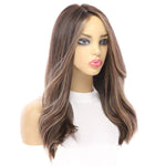 20" Luxe Silk Top Wig #Dark Brown w/ Honey Blonde Balayage