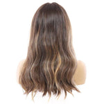 20" Luxe Silk Top Wig #Dark Brown w/ Honey Blonde Balayage, Face Framing & Money Pieces