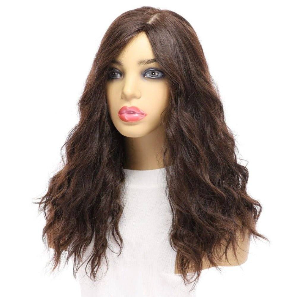 20" Princess Silk Top Wig Dark Brown Wavy