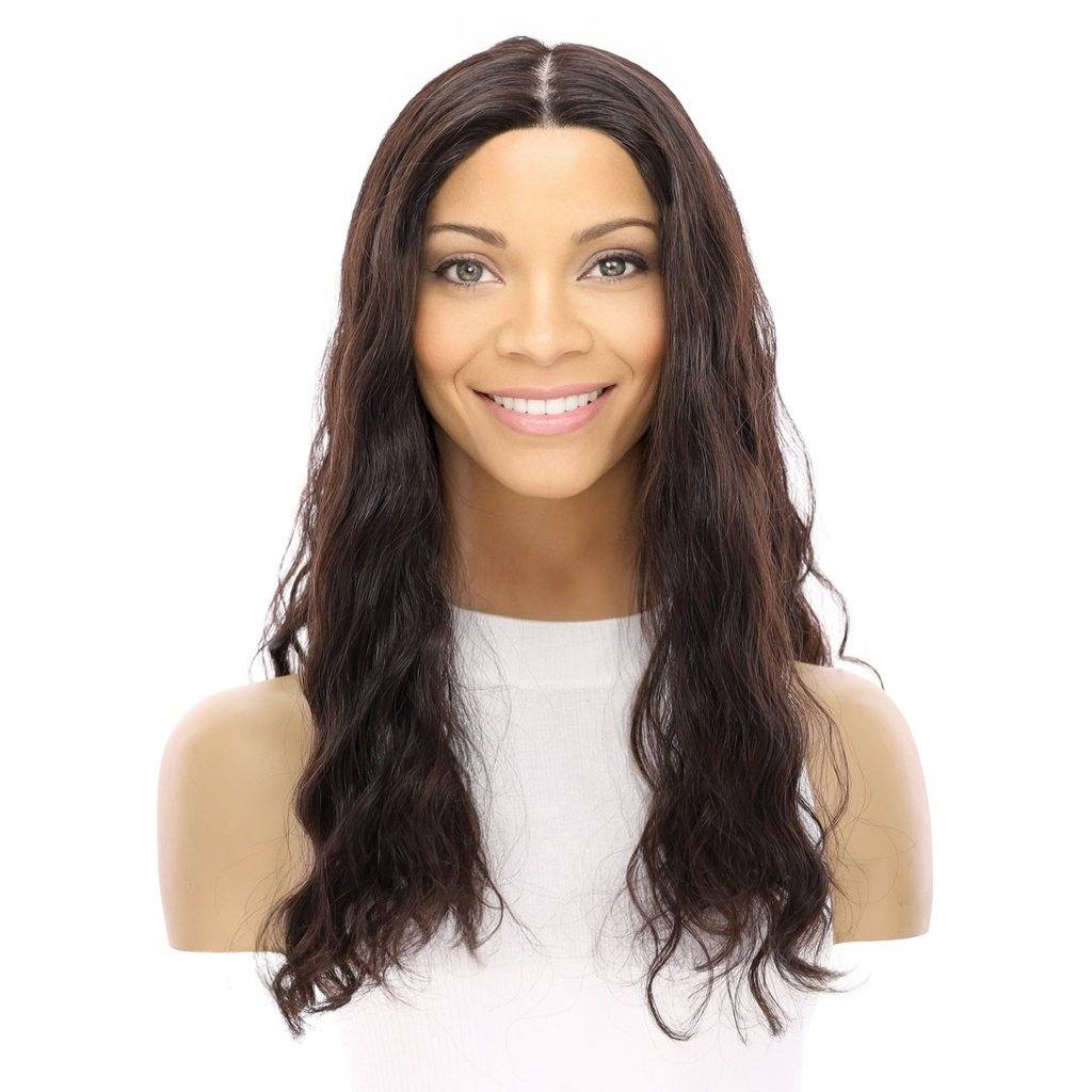 20" Princess Silk Top Wig Natural Black Wavy