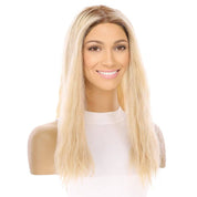 20" Princess Silk Top Wig Platinum Blonde Wavy