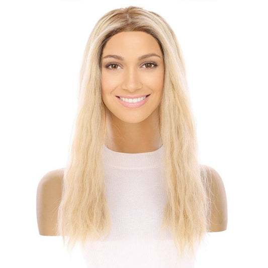 20" Princess Silk Top Wig Platinum Blonde Wavy
