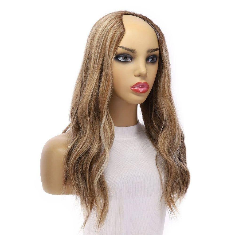 Milano Collection 17” PVC Lightweight Wig Head Mannequin for Wig Styling, Display, and Wig Storage Compatible with All T-Pins- Glossy White