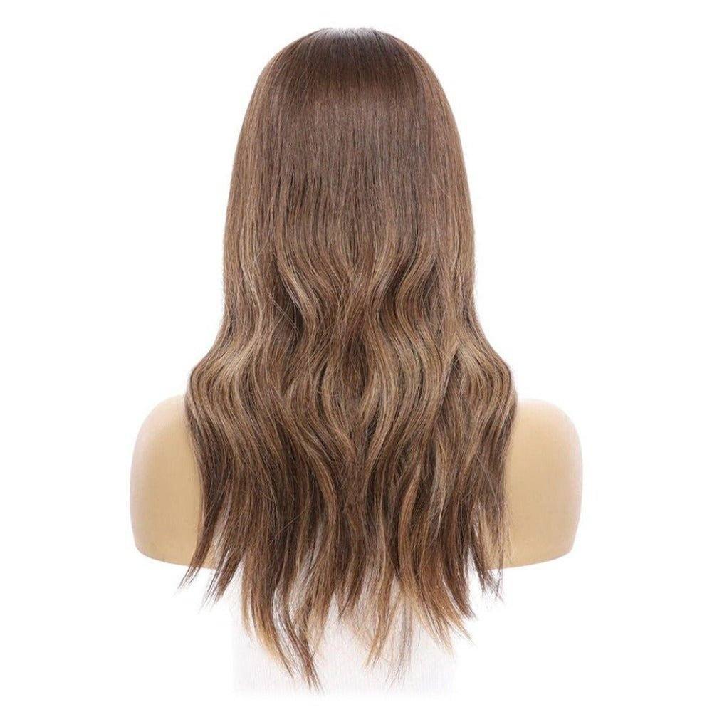 20" U-Shape Wig Medium Brown Balayage