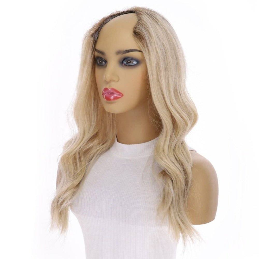 20" U-Shape Wig Platinum Blonde