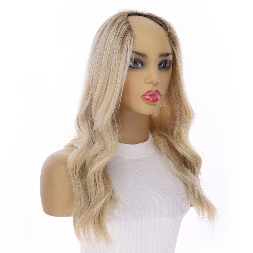 20" U-Shape Wig Platinum Blonde