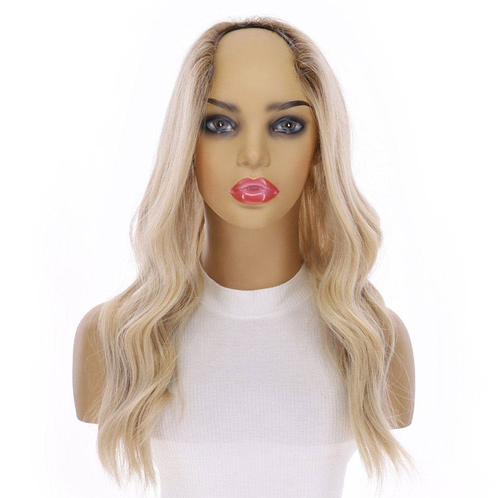 20" U-Shape Wig Platinum Blonde
