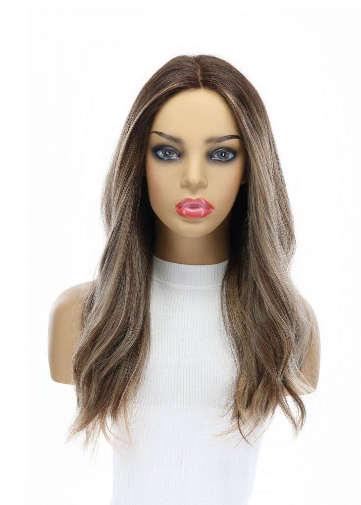 20" Divine Luxe Lace Top Wig #Dark Brown w/ Ash Balayage