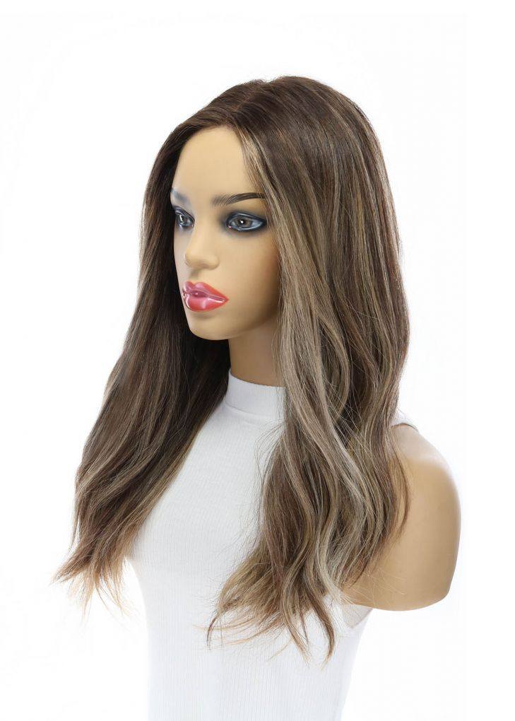 20" Divine Luxe Lace Top Wig #Dark Brown w/ Ash Balayage