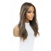 20" Divine Luxe Lace Top Wig #Dark Brown w/ Ash Balayage