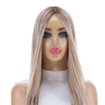 22" Ponytail Silk Part Wig Ash Blonde
