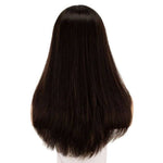 22" Ponytail Silk Part Wig Natural Black