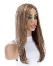 22" Ponytail Silk Part Wig Medium Blonde
