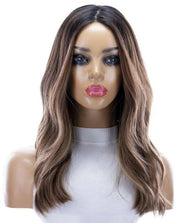 22" Reese Silk Top Wig Light Brown Babylight w/ Rooting