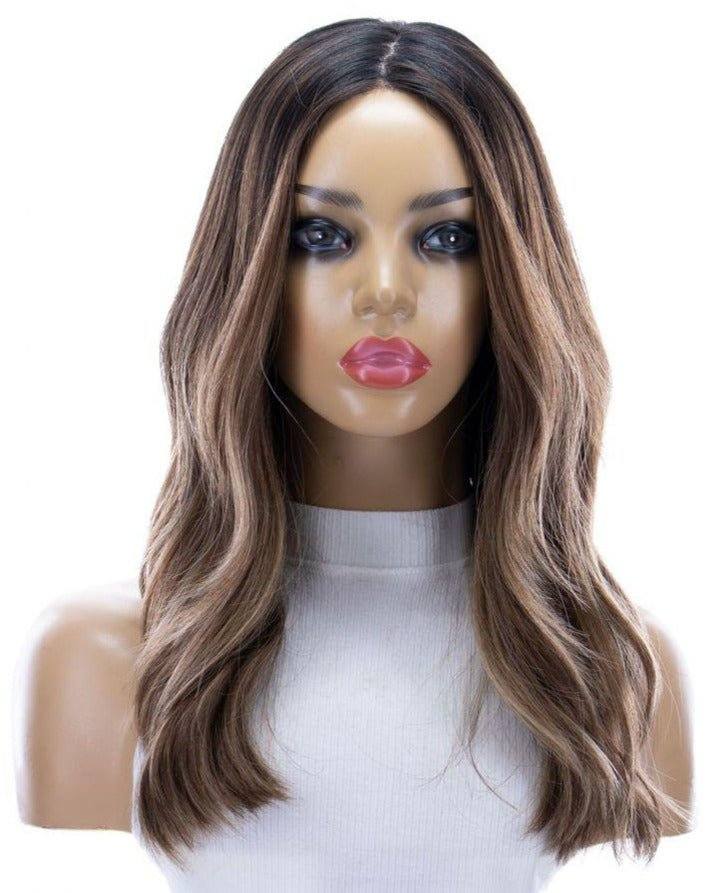 22" Reese Silk Top Wig Light Brown Babylight w/ Full Rooting