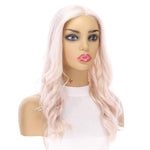 22" Ponytail Silk Part Wig Ice Blonde