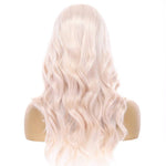 22" Ponytail Silk Part Wig Ice Blonde